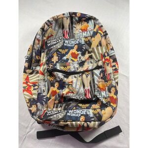 Wonder Woman Comic Collage Backpack School Bag DC Comics Hero Print